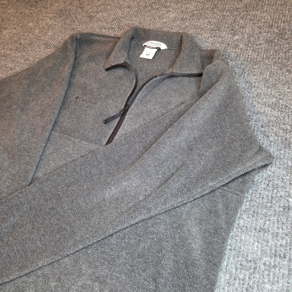 Columbia Sportswear‎ Company Fleece 1/4 Zip Pullover Charcoal Gray Unisex Size M